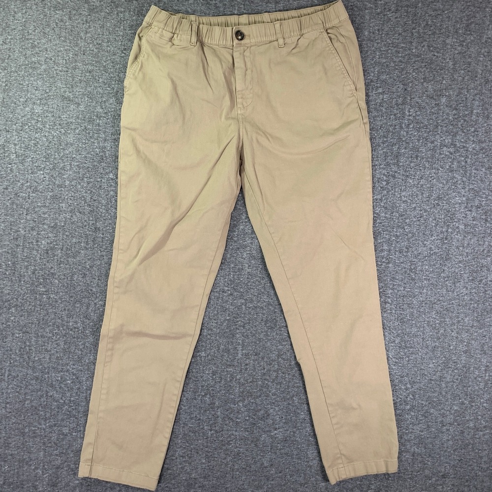 Cove Pants Men 36x31 Beige Stretch Trousers Modern Preppy Performance